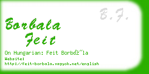 borbala feit business card